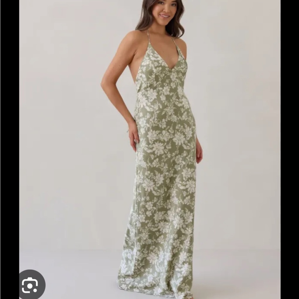 Park and Fifth Griffith Green Floral Maxi Dress